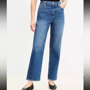Loft women's high-rise jeans, likely featuring a straight or ankle-length